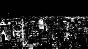 Black And White Sparkling New York At Night Wallpaper