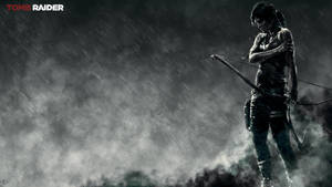 Black And White Tomb Raider Art Wallpaper