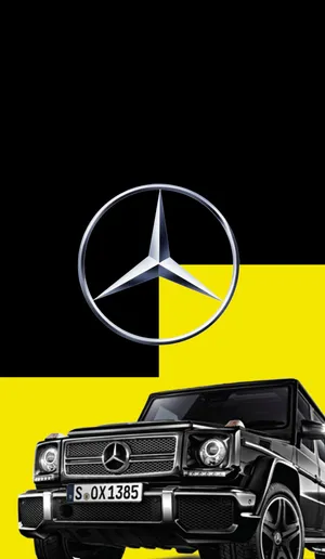 Black And Yellow Mercedes-amg Iphone Wallpaper