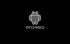 Black Android Grey Logo Wallpaper