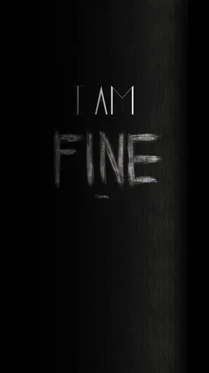 Black Android I Am Fine Wallpaper