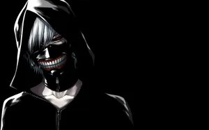 Black Anime Pfp Kaneki With Hoodie Wallpaper