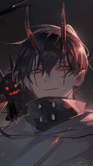 Black Anime Pfp Of Demon Boy Wallpaper