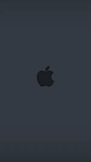 Black Apple Logo In Gray Wallpaper