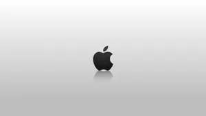 Black Apple Logo With Shadow Wallpaper