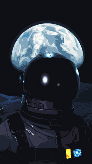 Black Astronaut Dark Phone Wallpaper