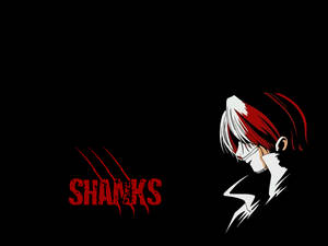 Black Backdrop With Red Slashes Shanks One Piece Wallpaper