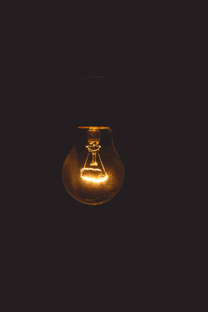 Black Background Light Bulb Wallpaper