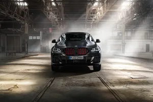 Black Bmw X6 2021 Front Shot Wallpaper