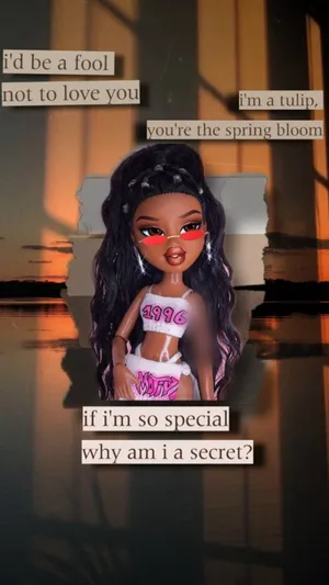 Black Bratz Aesthetic Love Quotes Wallpaper
