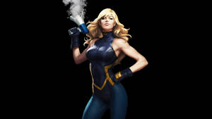 Black Canary Holding A Megaphone Wallpaper