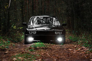 Black Car Hd Dirt Road Wallpaper