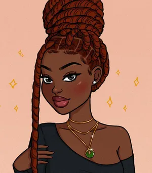 Black Cartoon Characters African Girl Wallpaper