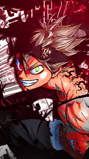 Black Clover Asta Menacing Look Iphone Wallpaper
