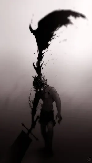 Black Clover's Asta Unleashed Indemon Form Wallpaper