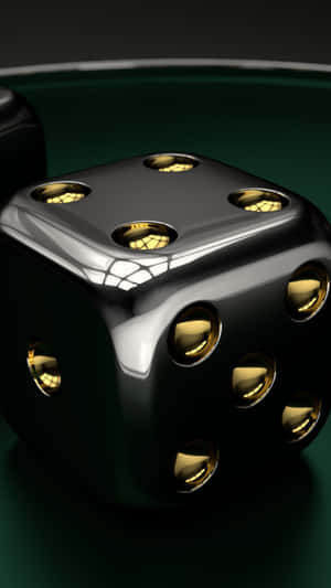 Black Dice Golden Pips Wallpaper