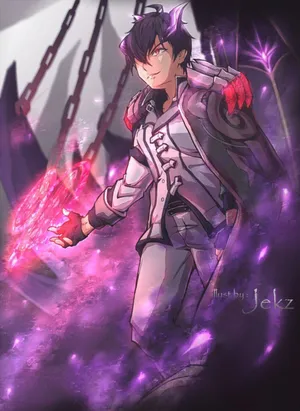 Black Dragon Yu Zhong Digital Art Wallpaper