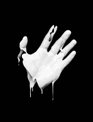 Black Drippy Hand Wallpaper