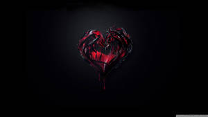 Black Drippy Heart Wallpaper