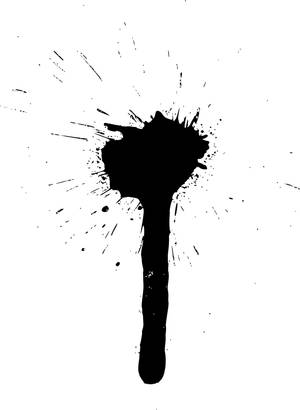 Black Drippy Ink Wallpaper