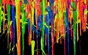 Black Drippy Paint Wallpaper