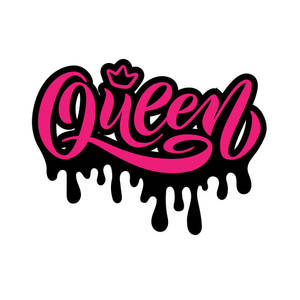 Black Drippy Queen Wallpaper