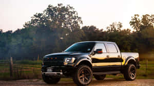 Black Ford Raptor Lifted Truck Wallpaper