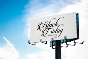 Black Friday Luxury Billboard Advertisement Wallpaper