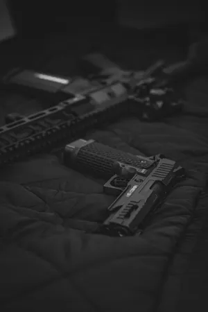 Black Gangster Guns Wallpaper