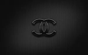 Black Glitter Chanel Logo Wallpaper