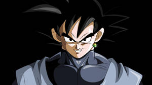 Black Goku With Evil Smile Wallpaper