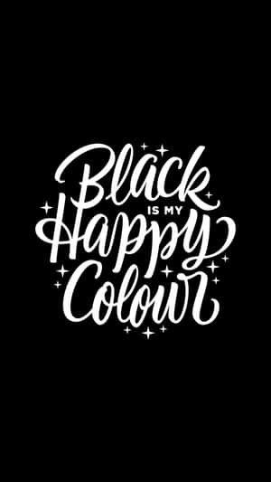 Black Happy Colour Lettering On A Black Background Wallpaper