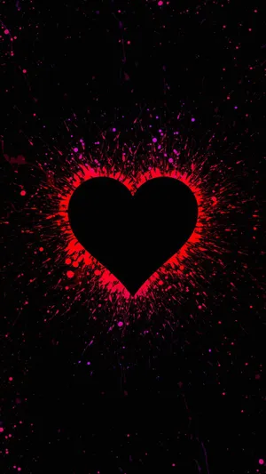 Black Heart Iphone Stock Wallpaper