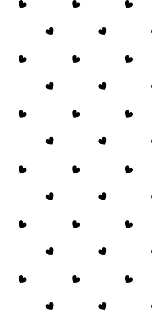 Black Hearts Polka Dots Wallpaper