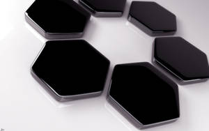 Black Hexagon Décor Wallpaper