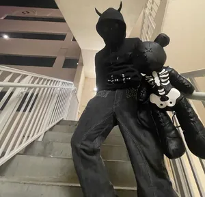 Black Hoodie Bear Edgy Pfp Wallpaper