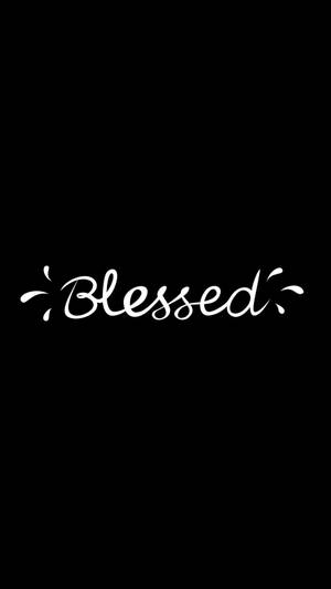 Black Iphone Blessed Design Wallpaper