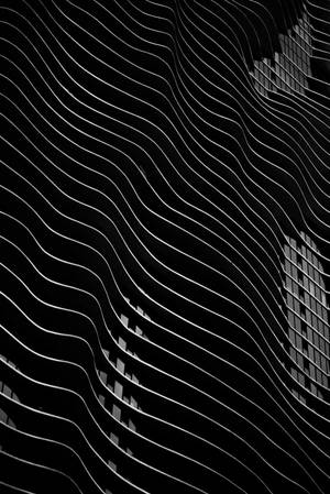 Black Iphone Wavy Architecture Wallpaper