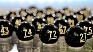 Black Lottery Balls Wallpaper