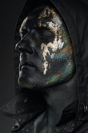 Black Man Art Glitter Wallpaper