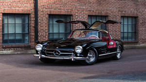 Black Mercedes Benz Car 300 Sl Wallpaper