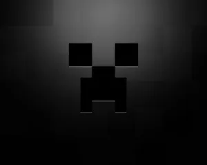 Black Minecraft Creeper Face Wallpaper