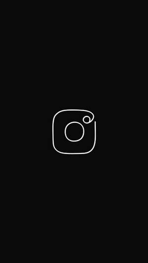 Black Minimalist Instagram Icon Wallpaper