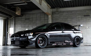 Black Mitsubishi Lancer Evo Wallpaper