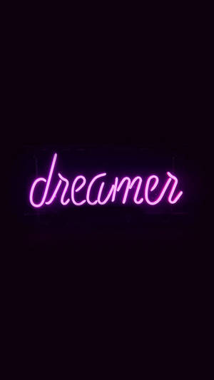 Black Neon Aesthetic Dreamer Wallpaper