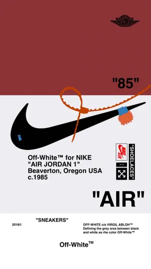 Black Nike Swoosh Logo Off White Iphone 11 Wallpaper