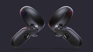 Black Oculus Quest 2 Controllers Wallpaper