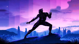 Black Panther In Defense Stance Wallpaper