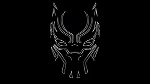Black Panther Superhero Mask Logo Wallpaper