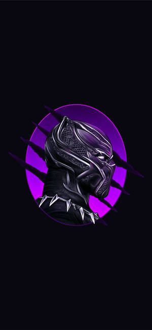 Black Panther Superhero Purple Cat Claw Scratch Wallpaper